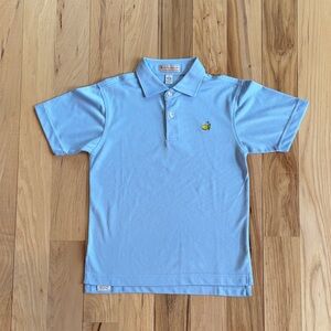 Peter Millar Masters Logo Blue Kids Polo